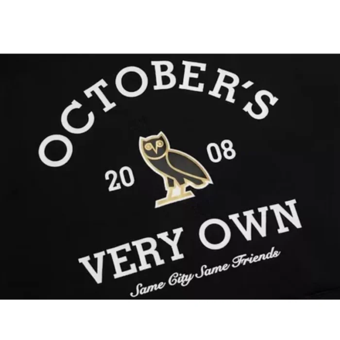 OVO Black Collegiate Hoodie logo