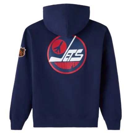 OVO Navy Winnipeg Jets Pullover Hoodie-back