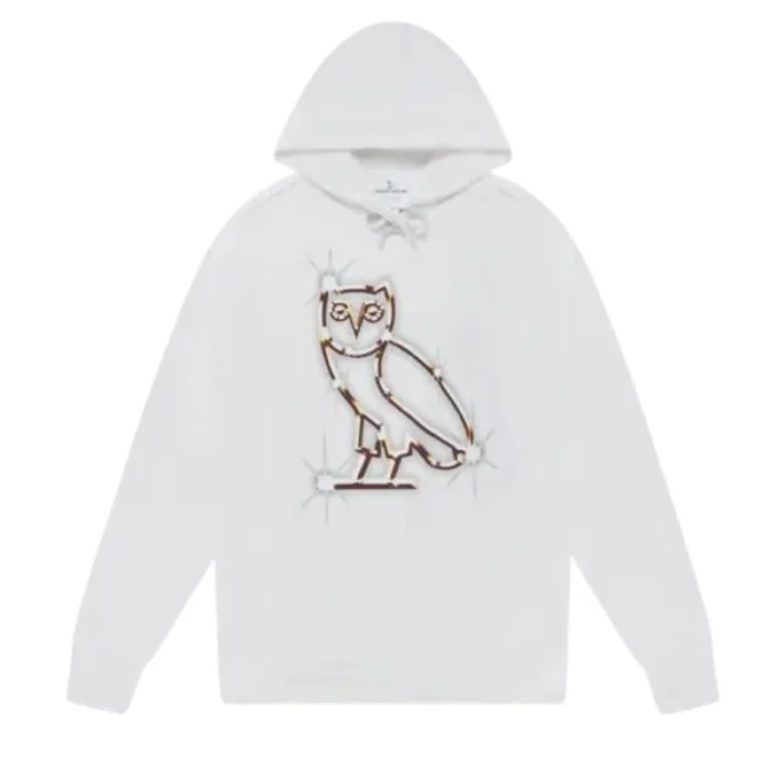 OVO White Bling Hoodie