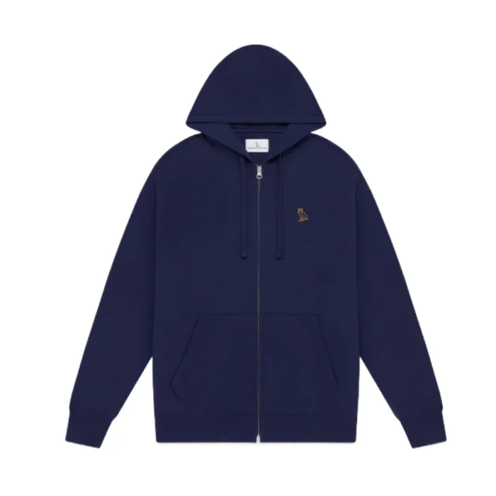 Ovo Classic Full Zip Navy Hoodie