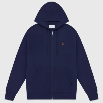 Ovo Classic Full Zip Navy Hoodie