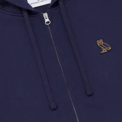 Ovo Classic Full Zip Navy Hoodie-logo