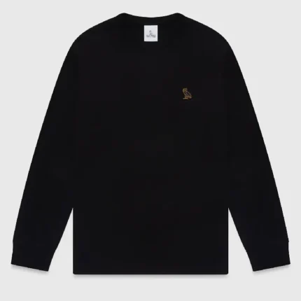 Ovo Classic Long Sleeve Black Shirt