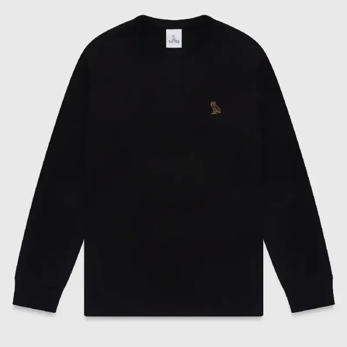 Ovo Classic Long Sleeve Black Shirt