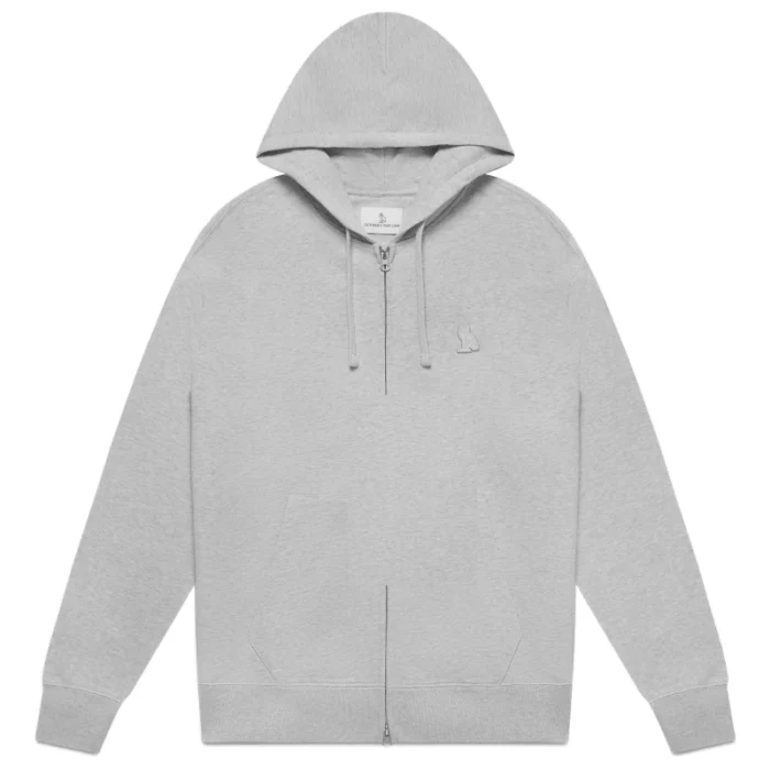 Ovo Classic Zip Up Ash Heather Grey Hoodie
