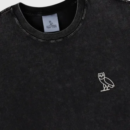 Ovo Muskoka Garment Dyed T-Shirt Black Zoom