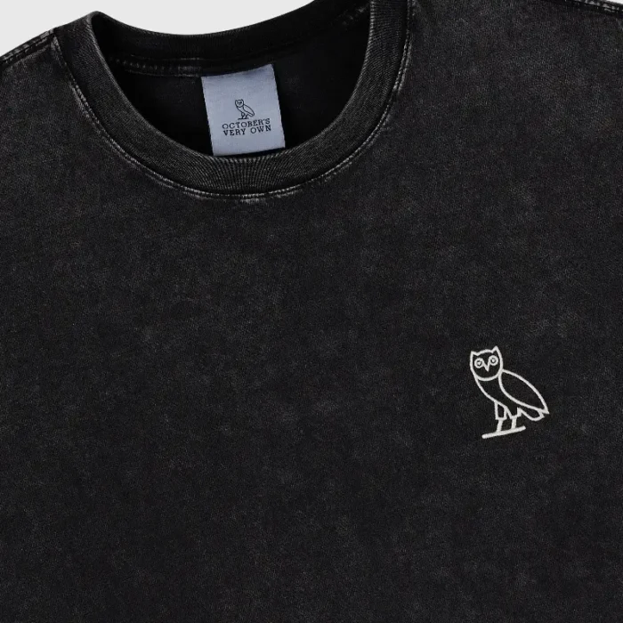 Ovo Muskoka Garment Dyed T-Shirt Black Zoom