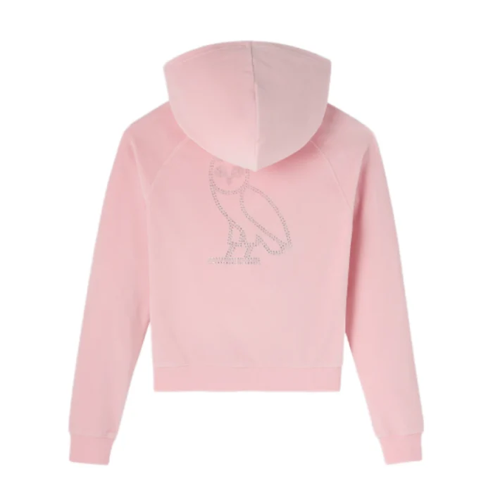 Ovo Pink Zip up Hoodie back