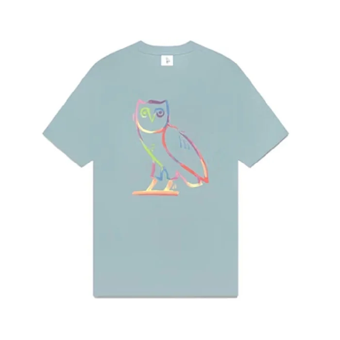 Ovo Watercolor Owl Blue Shirt