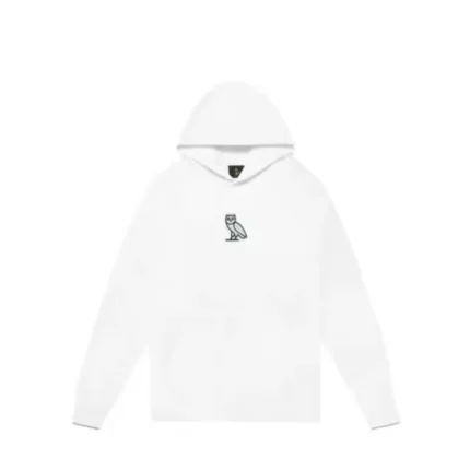 White Ovo Glow In The Dark Classic Owl Hoodie