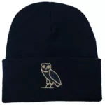 Ovo Black Classic Owl Beanie