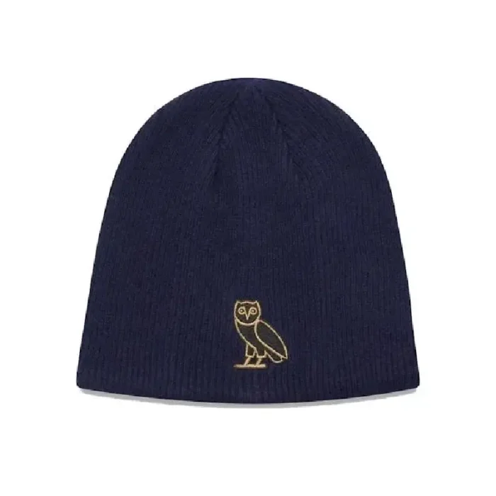 Ovo Navy Classic Owl Beanie