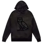 Ovo OG Owl Black Leather Hoodie