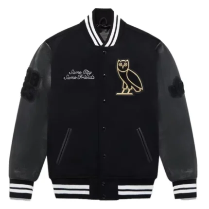Ovo Collegiate Black Varsity Jacket