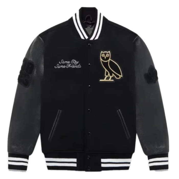 Ovo Collegiate Black Varsity Jacket