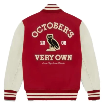 Ovo Collegiate Red Varsity Jacket-back