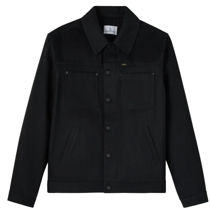 Ovo Construction Wordmark Denim Black Jacket