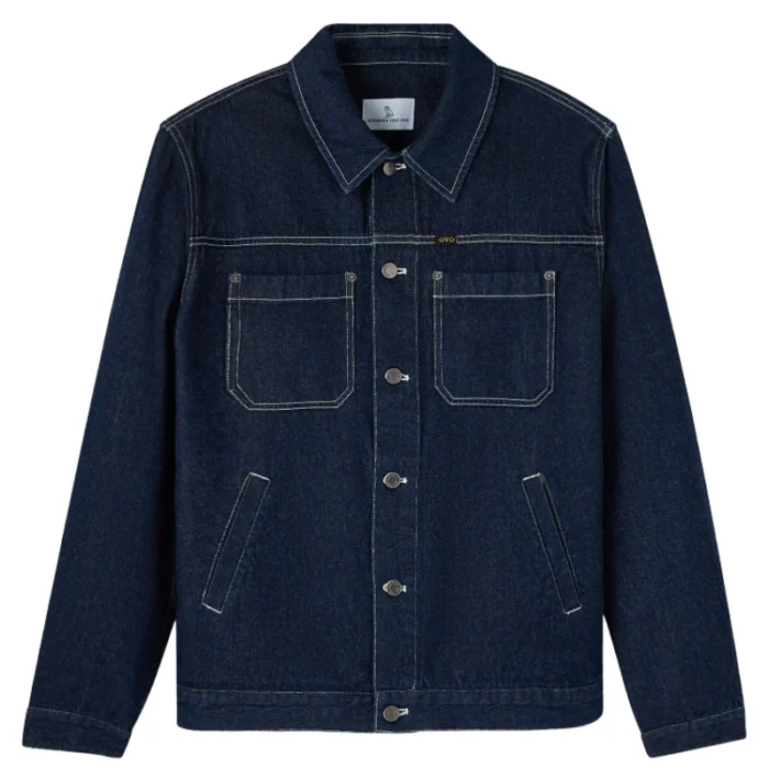 Ovo Construction Wordmark Denim Indigo Jacket