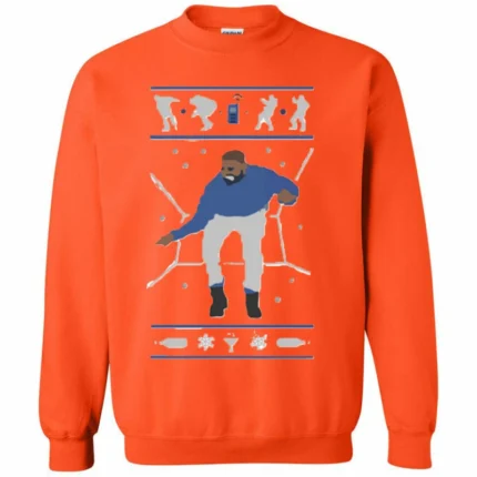Ovo Hotline Bling Ugly Drake Crewneck Orange Sweater