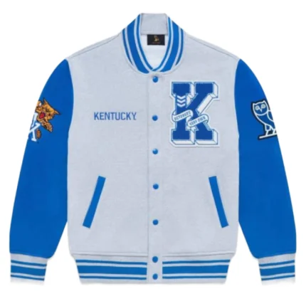 Ovo Kentucky Wildcats Varsity Grey Jacket