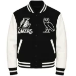 Ovo Lakers Letterman Black and White Jacket