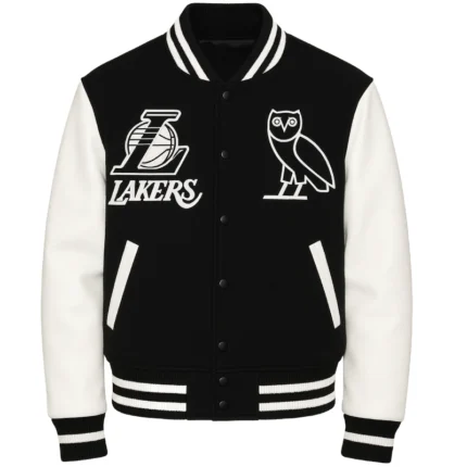 Ovo Lakers Letterman Black and White Jacket