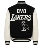 Ovo Lakers Letterman Black and White Jacket