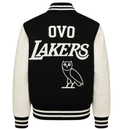 Ovo Lakers Letterman Black and White Jacket