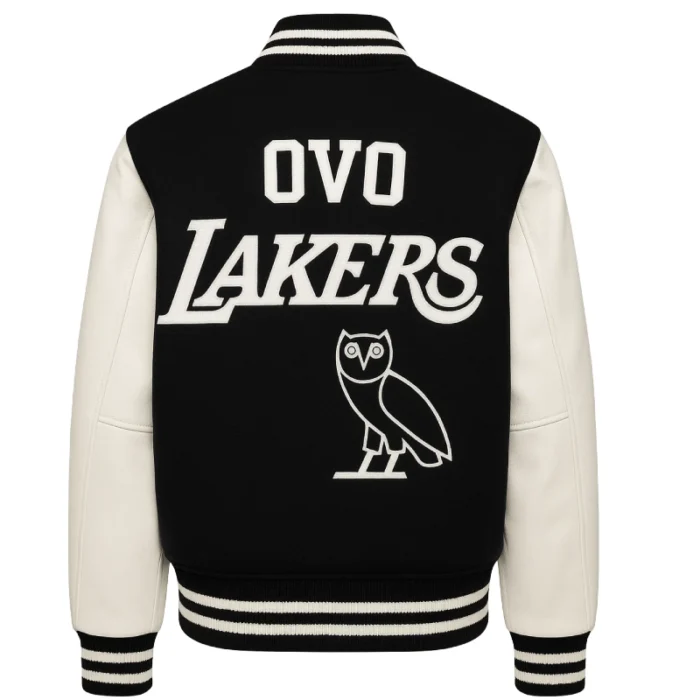 Ovo Lakers Letterman Black and White Jacket