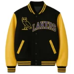 Ovo Lakers Letterman Black and Yellow Jacket