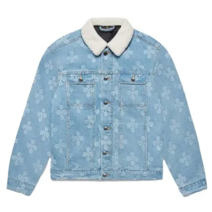 Ovo Monogram Denim Trucker Light Indigo Jacket