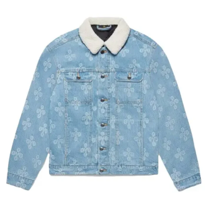 Ovo Monogram Denim Trucker Light Indigo Jacket