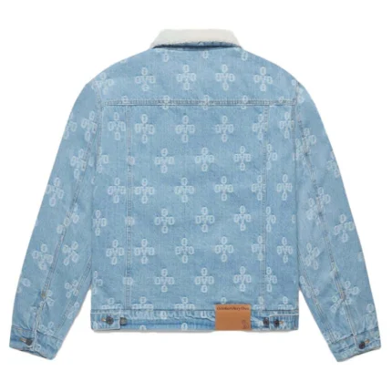 Ovo Monogram Denim Trucker Light Indigo Jacket-back