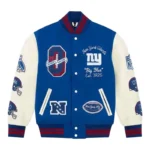 Ovo Ny Gaints Jets Varsity Blue Jacket