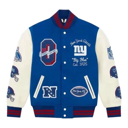 Ovo Ny Gaints Jets Varsity Blue Jacket