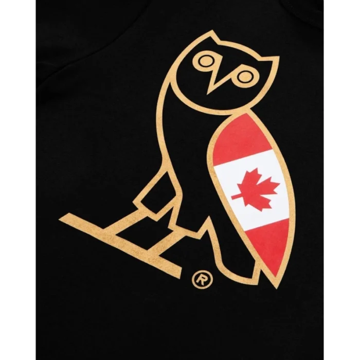 Ovo OG Canada Flag Black T Shirt back