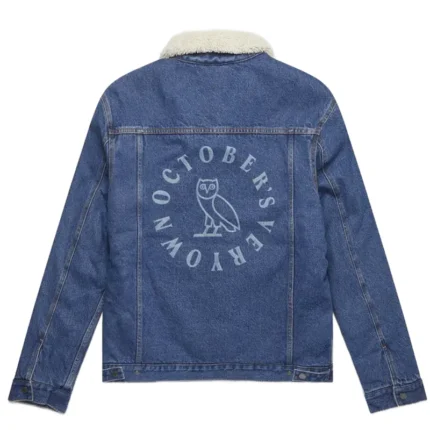 Ovo Shearling Denim Blue Jacket-back