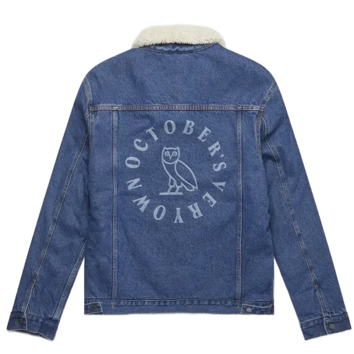 Ovo Shearling Denim Blue Jacket-back