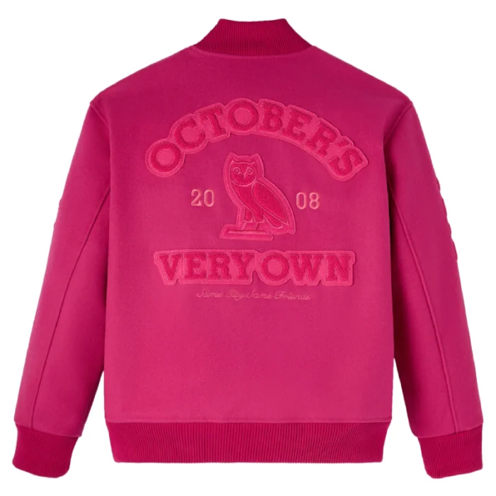Ovo Valentines Collegiate Varsity Jacket back