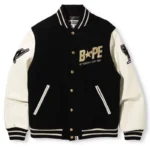 Ovo x Bape Varsity Black Jacket