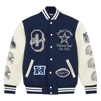 Ovo x NFL Dallas Cowboys Varsity Navy Jacket
