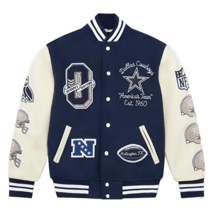 Ovo x NFL Dallas Cowboys Varsity Navy Jacket