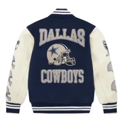 Ovo x NFL Dallas Cowboys Varsity Navy Jacket-back