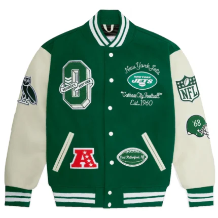 Ovo x NFL New York Varsity Green Jacket