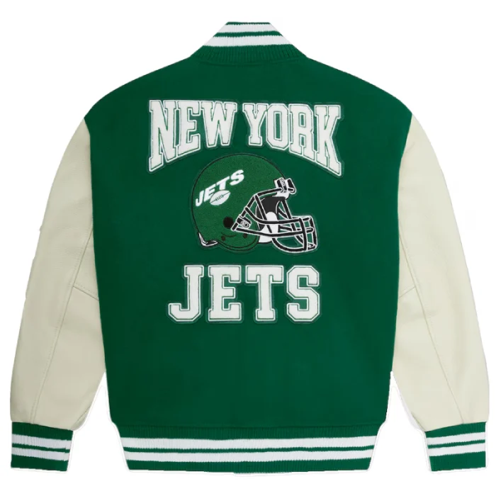 Ovo x NFL New York Varsity Green Jacket back