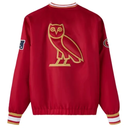 Ovo x Nfl San Francisco 49ers V Neck Red Sweater-back