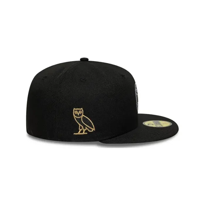 Ovo x Toronto Raptors 59Fifty Black Hat-side